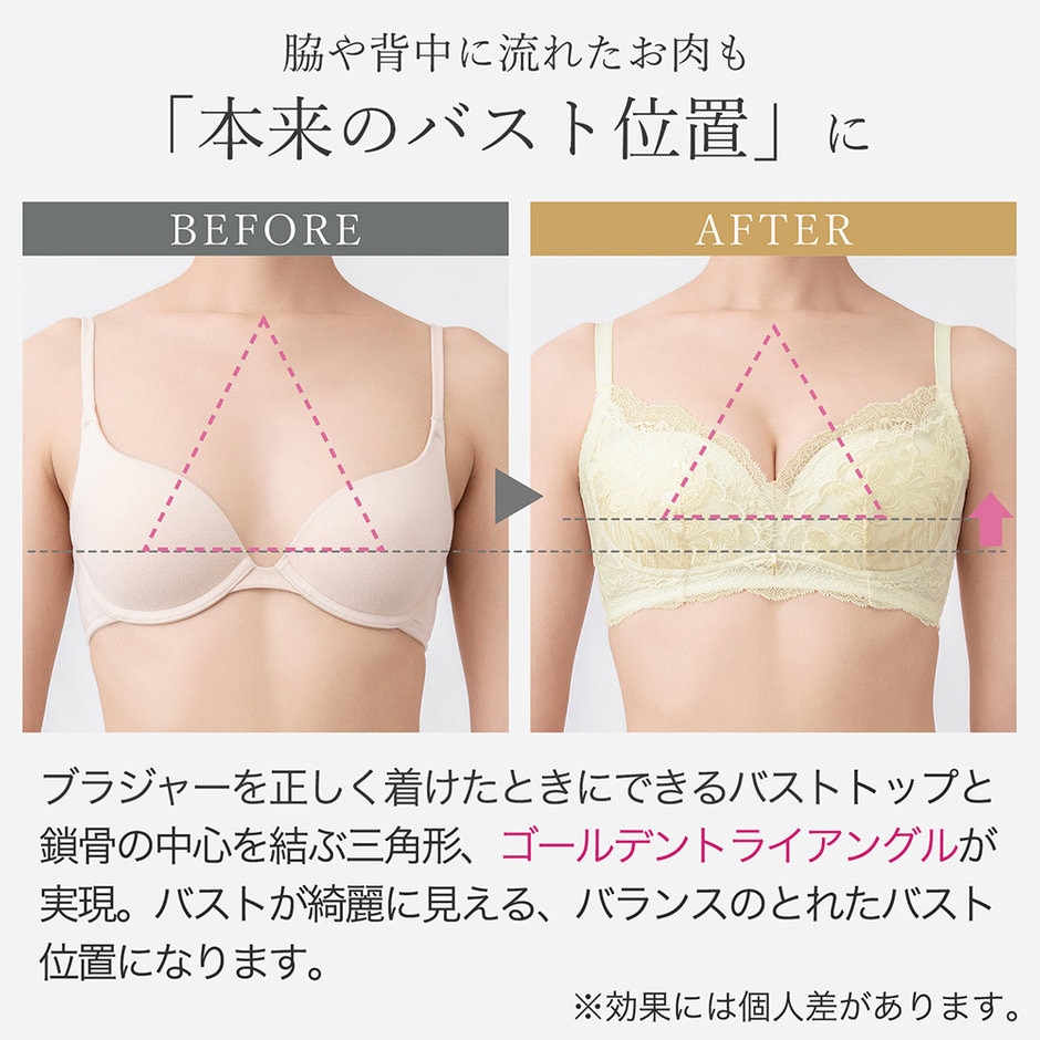 ゴージャスなレースが華やかな補整ノンワイヤーブラ | ONWARD