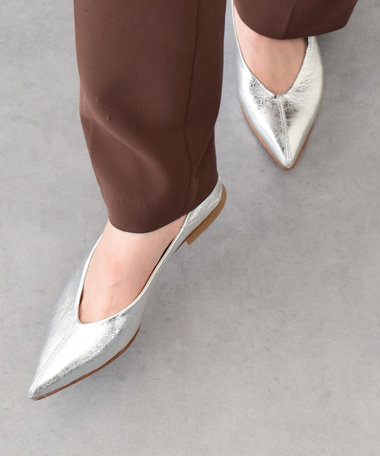 INTER-CHAUSSURES 【INTER-CHAUSSURES】ポインテッドトウサケットバレエシューズ