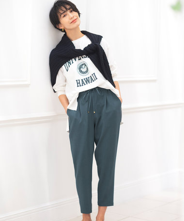 ANY 【接触冷感・UVケア】イージーケア美脚 パンツ