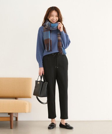 ANY 【ストレッチ/ウエストゴム】エニィーヒート テーパードパンツ