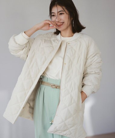 ANY 【洗濯機可/撥水】ダイヤキルトブルゾン