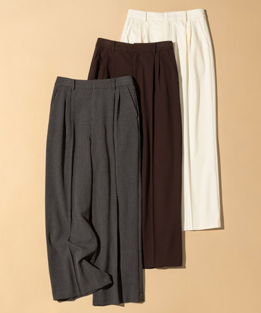 ANY 【LEE掲載/6サイズ展開/裏起毛/ウエストゴム】ウォームワイドパンツ