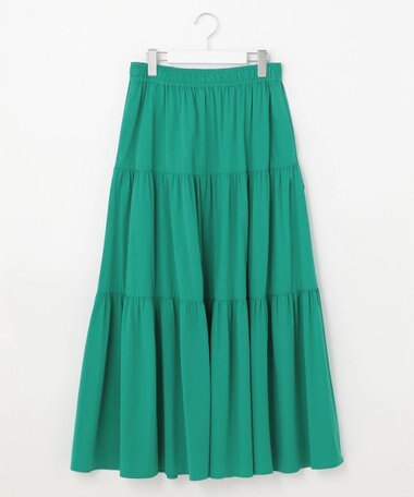 UNFILO 【撥水/UVケア/接触冷感】シャカ楽ストレッチ ティアードスカート