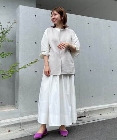 UNFILO 【撥水】ウール混リバー ジレ