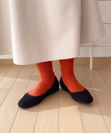  “撥水＆洗えるニットシューズ” バレエ パンプス