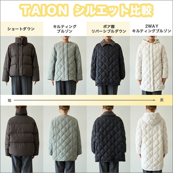 今年のTAIONコラボ4型をご紹介！『シルエット比較』