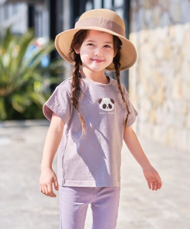 ANY KIDS オーガビッツアニマルサガラ刺繍Ｔシャツ