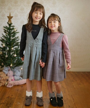 ANY KIDS ドッキングチェックワンピース