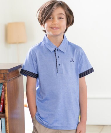  【140-170㎝】COOLMAX レジメン ポロシャツ