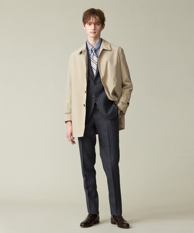 J.PRESS MEN 【ビジネス対応可】【撥水加工 / ウォッシャブル可】テクニカルライトポプリン ドレスカーコート