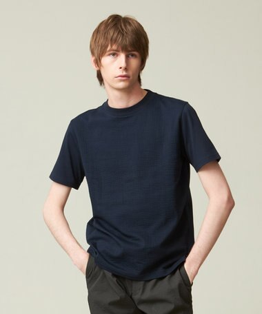 J.PRESS MEN 【ビジネス対応】【吸湿速乾】【J.PRESS PREMIUM JERSEY】 シアサッカー Tシャツ