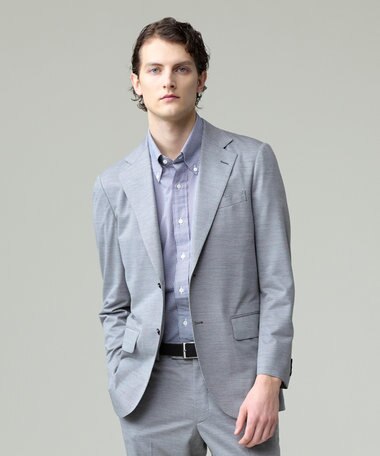 J.PRESS MEN プールに浮いているような快適な着心地【ストレッチ / 洗える / 吸水速乾/ 接触冷感】【J.PRESS-POOL WOOL】ジャージーセットアップ ジャケット