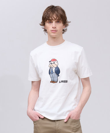 J.PRESS MEN 新デザイン【BULLDOG BOY】プリント Tシャツ