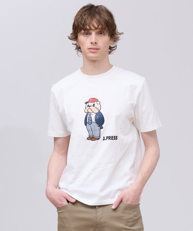 J.PRESS MEN 新デザイン【BULLDOG BOY】プリント Tシャツ