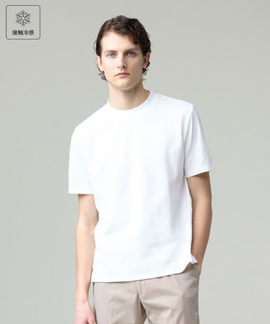 J.PRESS MEN 汗ばむ夏の最適解Tシャツ【UVカット / 接触冷感 】【J.PRESS PREMIUM JERSEY】無地コットン Tシャツ