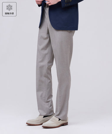 J.PRESS MEN 【セットアップ対応 / ストレッチ性 / 接触冷感 / 洗える】ニューコンセプトウール サマースラックス