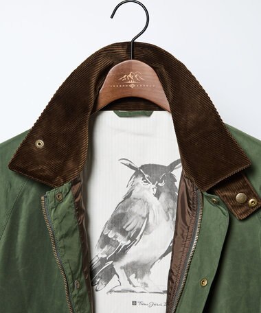 JOSEPH ABBOUD MOUNTAIN 【軽量/ワックスコーティング・テ―ム・ヤルビー氏コラボ】ワックスクロス プリント ブルゾン