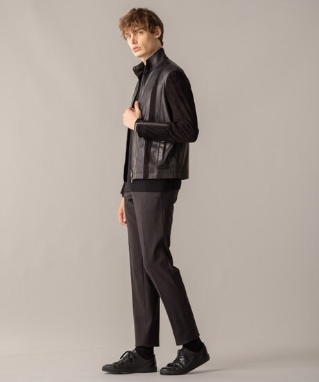 23区ONWARD オンワード ブラックレザージャケット 羊革38号 23区ONWARD