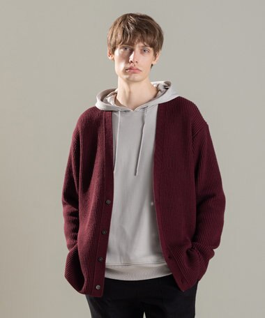  リッジメリノ　Vネックカーディガン