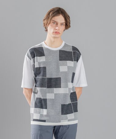  パネルブロック　カットソー