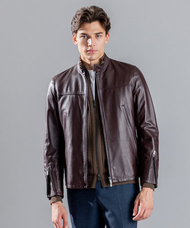 JOSEPH HOMME ライトラムナッパレザー　シングルライダース