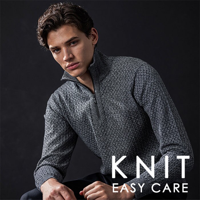 カットソー感覚で着られる【イージーケアニット】