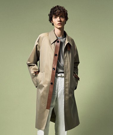 JOSEPH HOMME コットンシルクギャバジン　ステンカラーコート