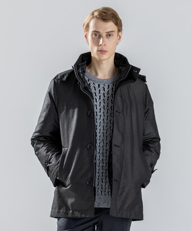  新素材【4WAY】ライトラスターシャンブレー　ダウンコート