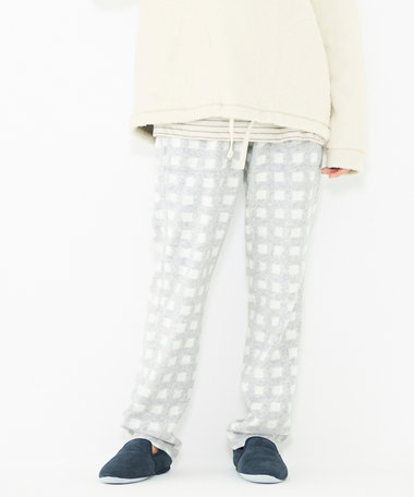 JOSEPH ABBOUD SPACE 【SPACE／UNISEX】フランネルジャージーチェック パンツ
