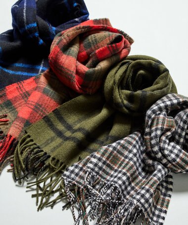 JOSEPH ABBOUD 【John Scott・スコットランド製・英国王室御用達】ラムウール マフラー