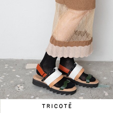 【RENEWAL】TRICOTÉフリンジベルトサンダル