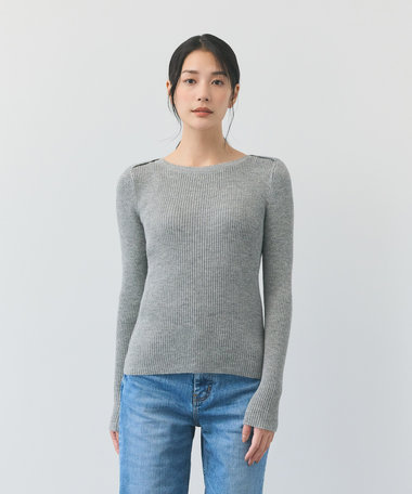 TOQUE 【洗える/天然素材】ベビーアルパカ ミドルゲージ ボートネックニット