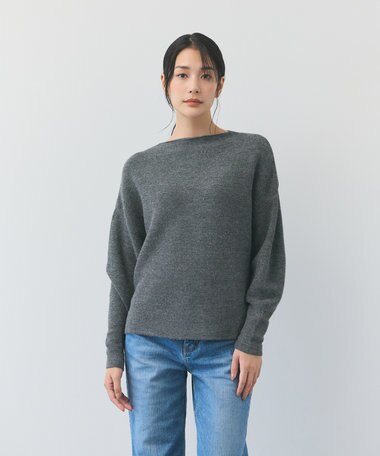 TOQUE 【洗える/天然素材】ベビーアルパカ ミドルゲージ モックネックニット