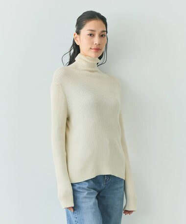 TOQUE 【洗える/天然素材/シルク混】ベビーアルパカ×ウォッシャブルシルク ハイネックニット