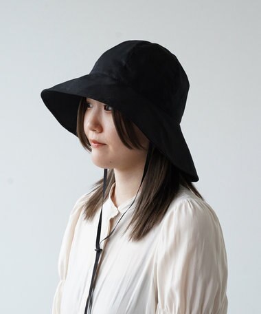 coeur 【洗える/撥水/サイズ調節可能】ストッパーリボン付き パラフィンハット