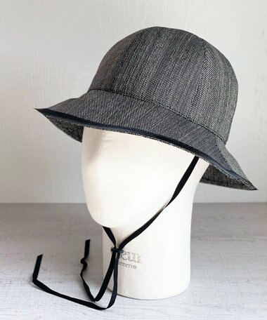 coeur 【サイズ調節可能】ストッパーリボン付き ホースヘア ペーパーラウンドハット