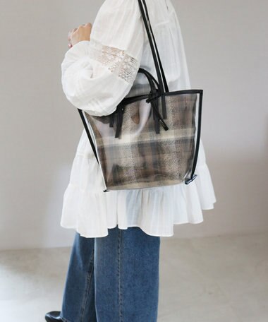 MORROW by thank CECILY OW 2way バッグ 1インナーSET ブラック X チェック