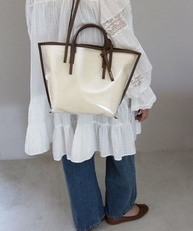 MORROW by thank CECILY OW 2way バッグ 1インナーSET ブラウン X ボア