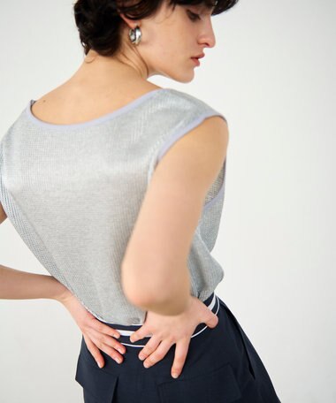 GRACE CONTINENTAL ラメカットトップ