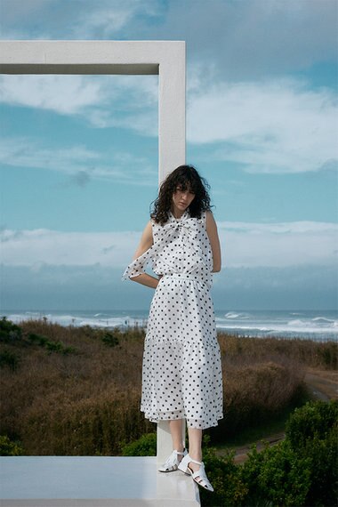 GRACE CONTINENTAL シアードットプリントスカート