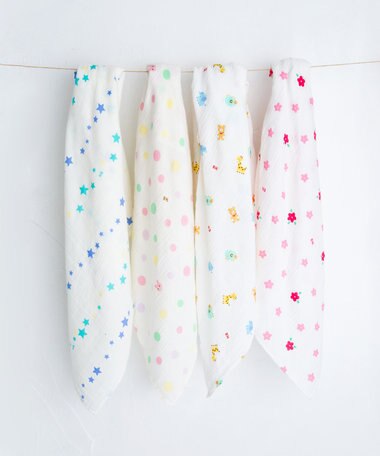 MIKI HOUSE HOT BISCUITS 二重織ガーゼのマルチケット