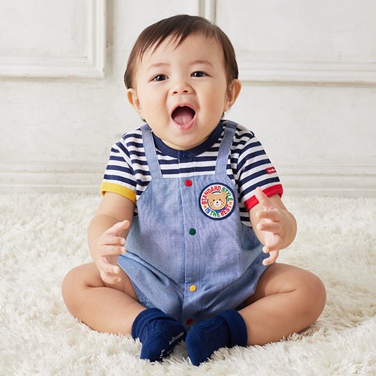 夏ベビーのショートオール