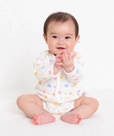 MIKI HOUSE HOT BISCUITS 【60-70cm】 長袖ボディシャツ(前開き)