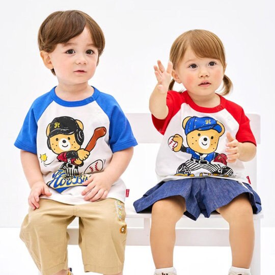 赤×青で夏のおでかけリンクコーデ♪