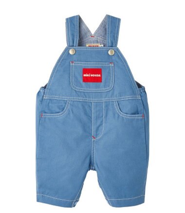 MIKI HOUSE HOT BISCUITS 【ミキハウス】【70-100cm】６分丈オーバーオール