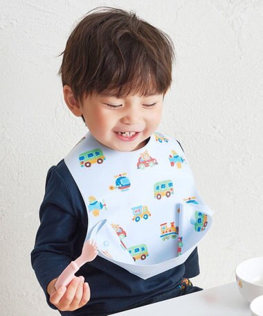 MIKI HOUSE HOT BISCUITS 総柄 お食事スタイ