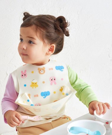 MIKI HOUSE HOT BISCUITS 総柄 お食事スタイ