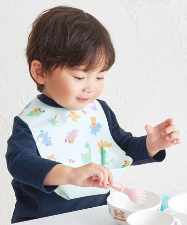 MIKI HOUSE HOT BISCUITS 総柄 お食事スタイ