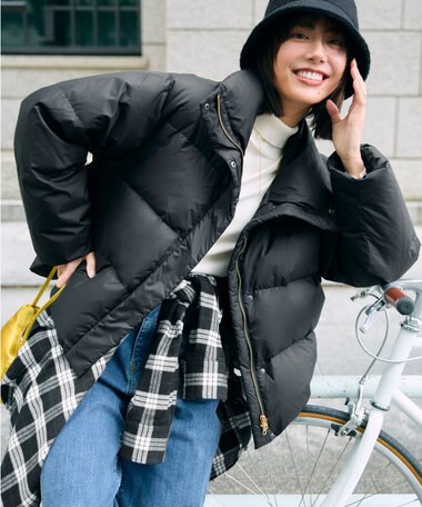 組曲 【前後着用可 / 加藤ローサさん着用】スムースストレッチタートル ニット