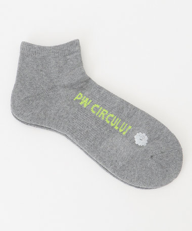 PW CIRCULUS 【MEN】【土踏まずをサポート】ロゴ ショートソックス
